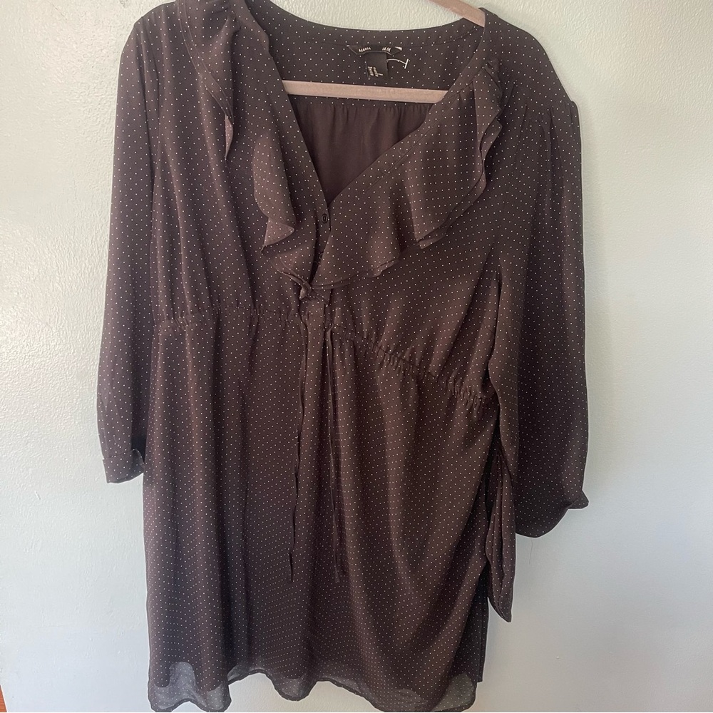 H&M Mama Polka dotted blouse XL